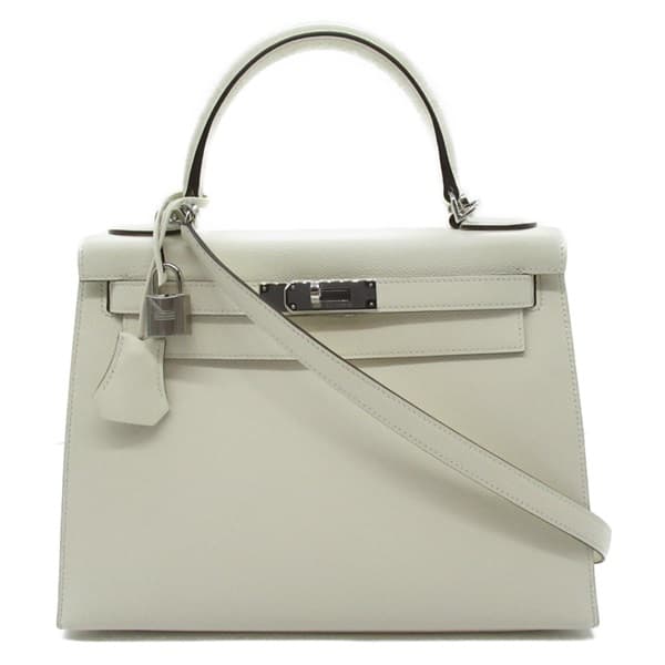 エルメス ケリー28 ヴェルソ ナタ/セサミ ハンドバッグ バッグ レディース